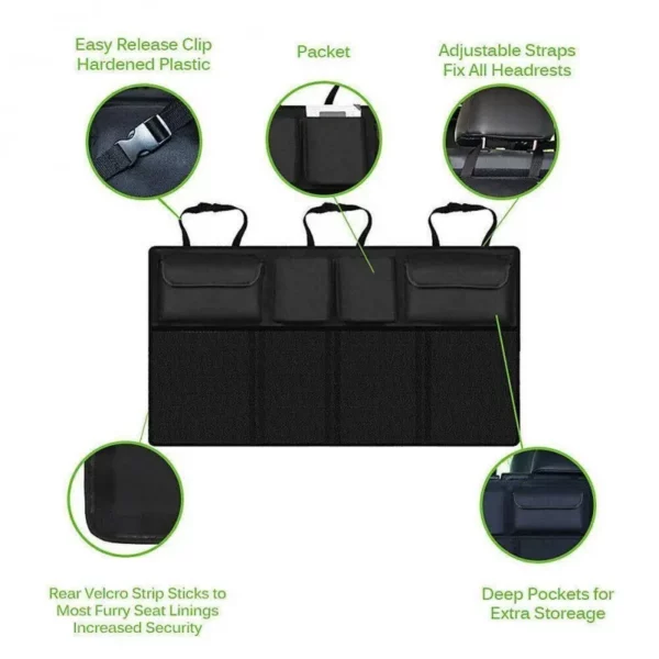 Car Auto Trunk Organizer Backseat Storage Bag Oxford Seat Back Bottle Pocket