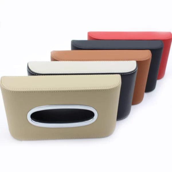 Car Tissue Box Cover Accessories Interior Decoration Boxes Holder PU Leather