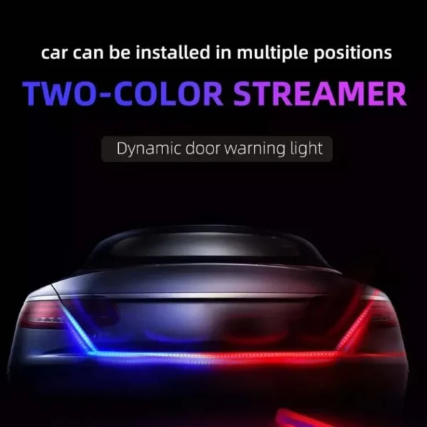 Red & Blue Flexible Car Dashboard Police Strip Light – Emergency SOS