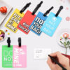 Secure Suitcase Luggage Tags 1pc Colorful Flexible PVC Travel ID Labels Name Card Holder