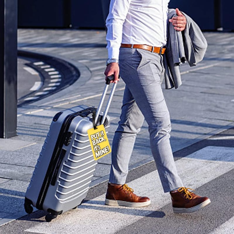 Secure Suitcase Luggage Tags 1pc Colorful Flexible PVC Travel ID Labels Name Card Holder - Image 3