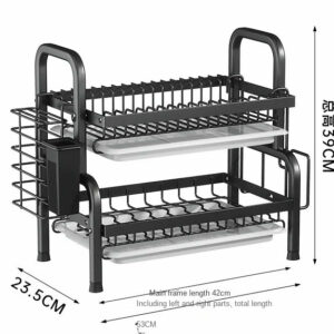 2 Tier Stainless Steel Dish Drying Rack
