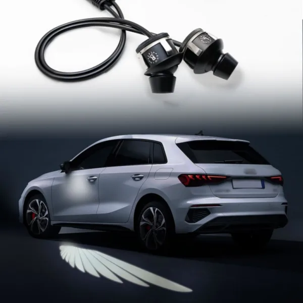 Car Side Rearview Mirror Dynamic Angel Wings Projection Light