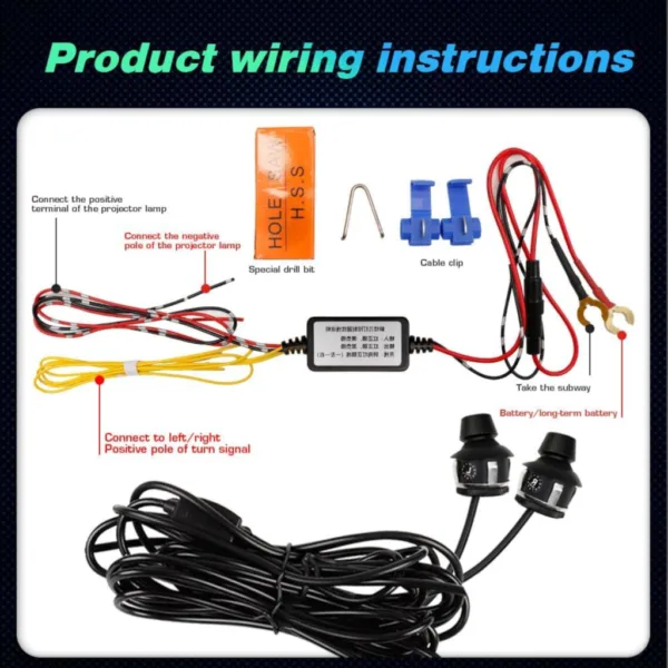 Car Side Rearview Mirror Dynamic Angel Wings Projection Light - Image 7