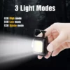 Multi function cob rechargeable keychain light