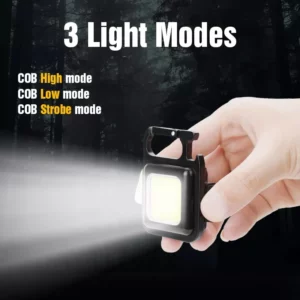Multi function cob rechargeable keychain light