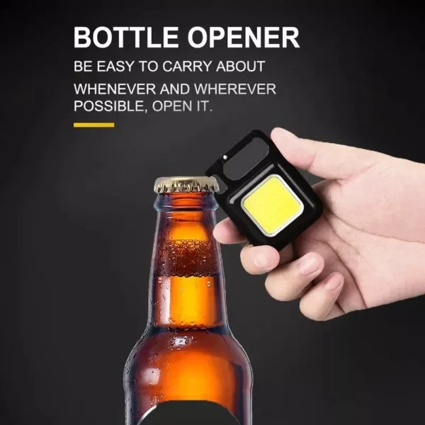 Multi function cob rechargeable keychain light