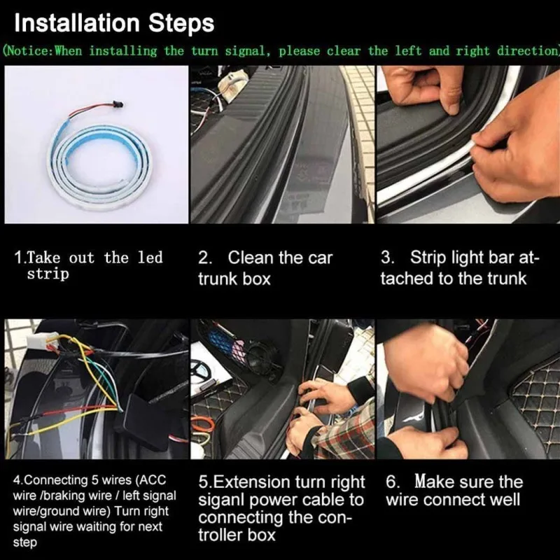 Trunk Knight Rider With 2 Colors Running LED Strip For Car Trunk - Image 3