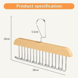 Wooden Sling Hanger 8 Hooks Organizer
