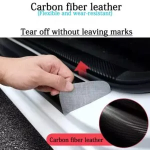 4-Piece Carbon Fiber Car Door Protection Stickers