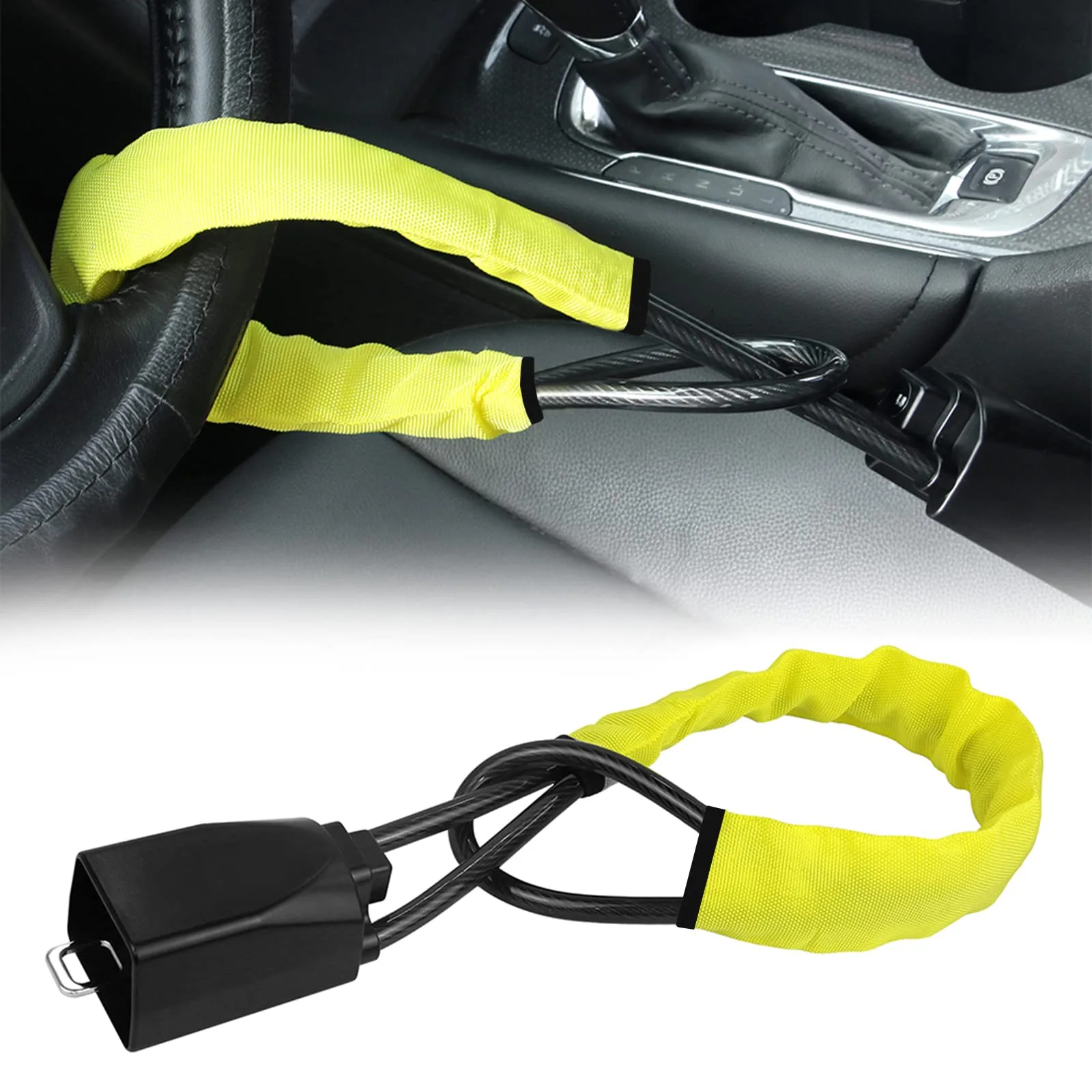 Car Seat Belt Steering Wheel Anti-Theft Locking Device - Image 4