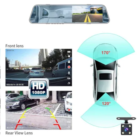 Dual Camera Car DVR Rearview Mirror With 4.3″ Screen - Image 4