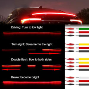 130CM Flexible LED Rear Spoiler Light – Brake, Turn Signal, and DRL