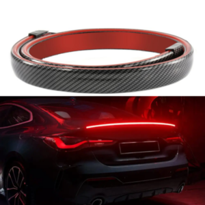 130cm Flexible Car Rear Spoiler Light LED Strip BrakeTurn Signal Running DRL