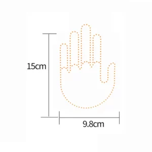 Finger Gesture Light with Remote Finger Light LED Car Back Window Sign Hand Funny Car Truck