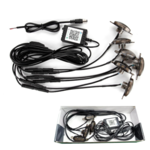 Led 7 Color Grill Lights 4Pcs Smoke Lens Smartphone APP Control/Music/Timing/Flashing Strobe Modes