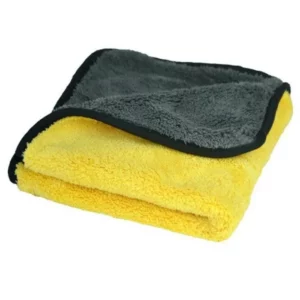 Multi-Purpose Microfiber Cleaning Towel – Gray & Yellow