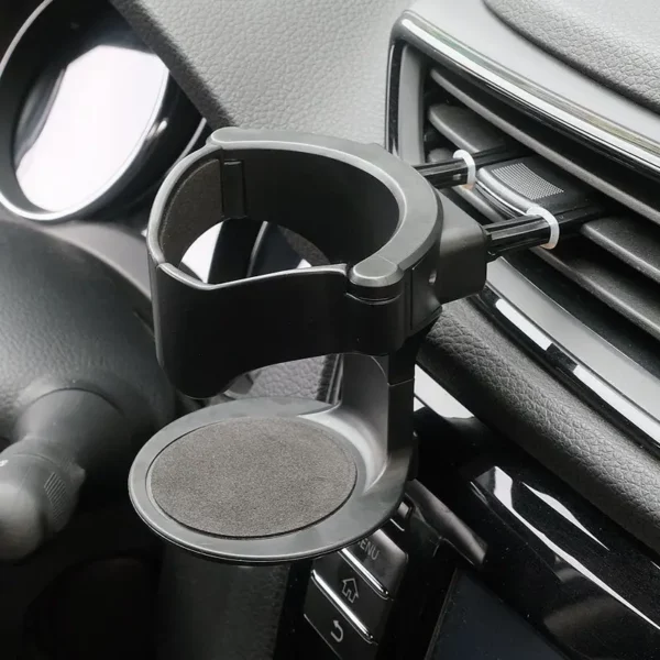 Pack of 2 Adjustable Car Cup Holder – Universal AC Vent Clip with Swivel Base for Drinks