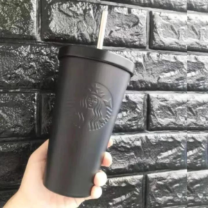 SB Coffee Mug with Metal Straw – Durable & Stylish
