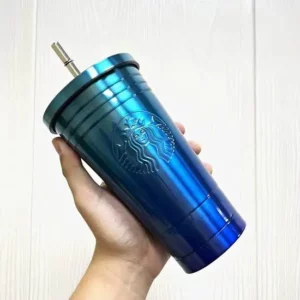 SB Coffee Mug with Metal Straw – Durable & Stylish