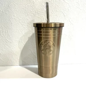 SB Coffee Mug with Metal Straw – Durable & Stylish