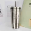 SB Coffee Mug with Metal Straw – Durable & Stylish