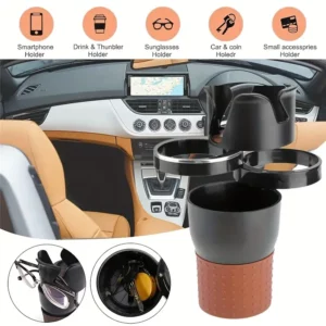 Universal Rotatable Car Cup Holder – Multifunctional Design