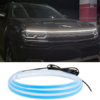 Waterproof Flexible LED Hood Daytime Running Light – White
