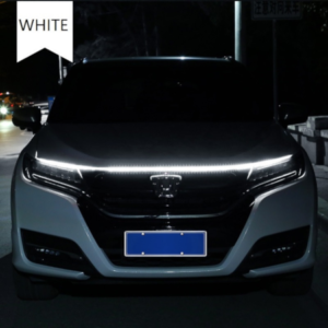 Waterproof Flexible LED Hood Daytime Running Light – White