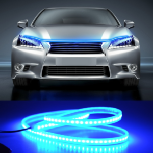 Waterproof Flexible LED Hood Daytime Running Light – Blue