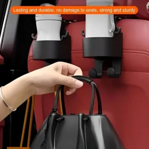 1pc Multi-Functional Car Seat Back Hook 2-in-1 Cup Holder