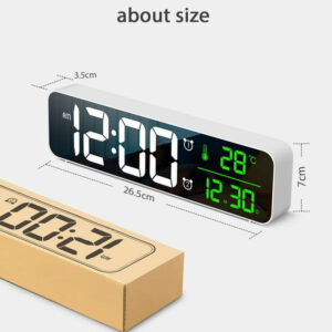 Digital Alarm Temperature Displayed Table Clock