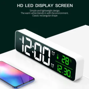 Digital Alarm Temperature Displayed Table Clock