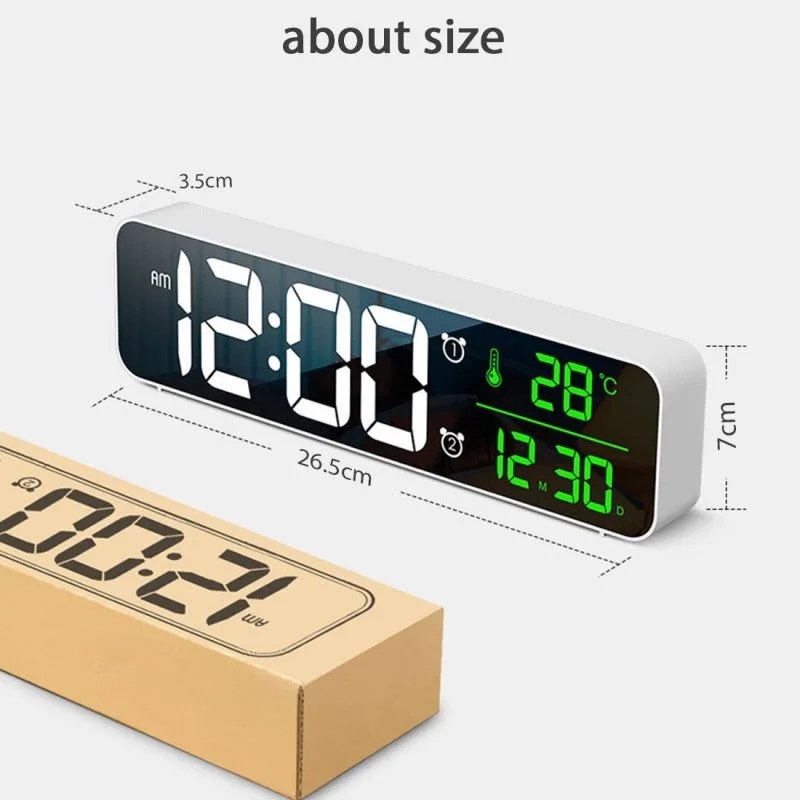 Digital Alarm Temperature Displayed Table Clock