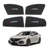 Honda Civic High Quality Sun Shade with Logo 4Pcs – Black – 2016-21