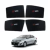 Toyota Yaris High Quality Sun Shade with Logo 4Pcs – Black – 2020-21
