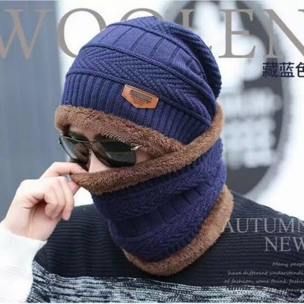 Winter Thick Warm Knit Beanie Hat Cap & Neck Cover