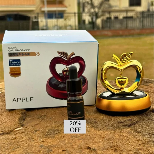 Apple Car Solar Perfume Dashboard Air Freshener