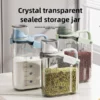 Transparent Airtight Grain Jar Plastic Sealed Tank Rice Dry Food Cereal Storage Containers