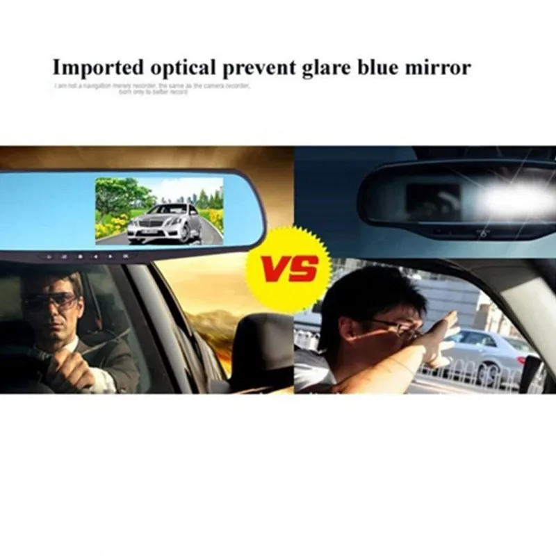 Vehicle Inner Mirror Black Box DVR full HD Dual Rec- 12v - Image 2