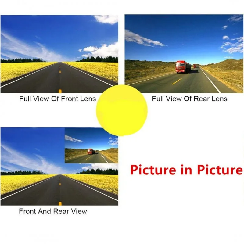 Vehicle Inner Mirror Black Box DVR full HD Dual Rec- 12v - Image 4
