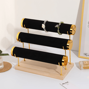 3 Layer Wooden Bracelet and Watch Display Stand
