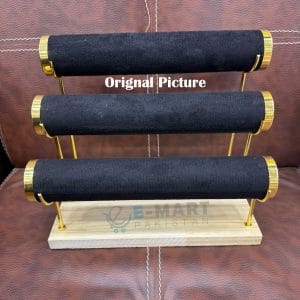 Alternative view of 3 Layer Wooden Bracelet and Watch Display Stand – Stylish Jewelry Organizer for Necklaces, Bracelets, and Watches, Perfect for Showcasing and Organizing Jewelry, Jewelry Towers