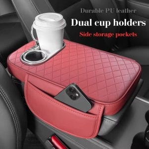 Alternative view of Car Center Console Armrest Cushion with Cup Holder