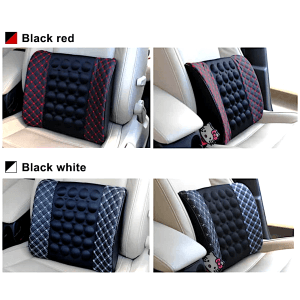 Alternative view of Car Lumber Support Cushion With Massage - Embroidery White