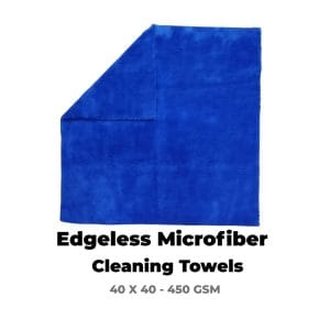 Edgeless Microfiber Cleaning Towels (40×40) 450 GSM Blue