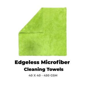 Edgeless Microfiber Cleaning Towels (40×40) 450 GSM Yellow