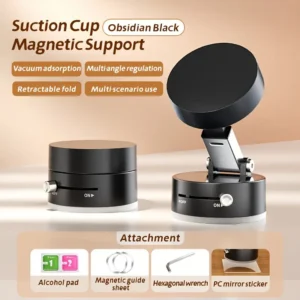 Alternative view of Car Phone Holder with Strong Vacuum Suction Cup – Dashboard Mount, Adjustable & Universal Fit