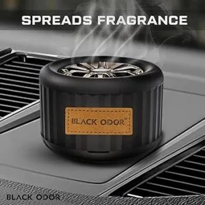 Black Odor Lucky Wheel Gel Perfume Car Dashboard Air Freshener Decorative Aromatherapy