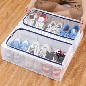 Foldable Transparent Storage Box for Shoes